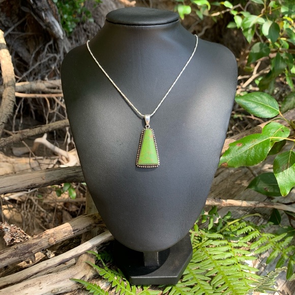 Sterling silver/Green turquoise pendant